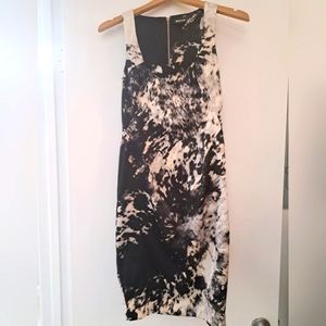 Roberto cavalli black print stretch dress size 38